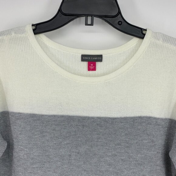 Vince Camuto Sweater Colorblock Knit Two-Pocket Long Sleeve NWT - Picture 3 of 9